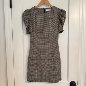 Amanda Uprichard Plaid A-Line Dress
